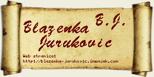 Blaženka Juruković vizit kartica